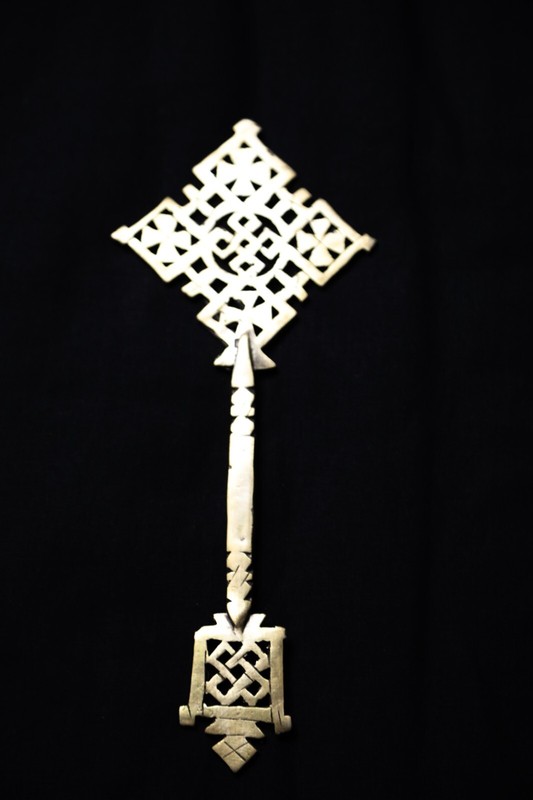 Ethiopian Orthodox Coptic Christian Golden Priests Blessing Cross, Home Decor