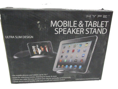 Hype Mobile & Tablet Speaker Stand Ultra Slim Design 2012 Black