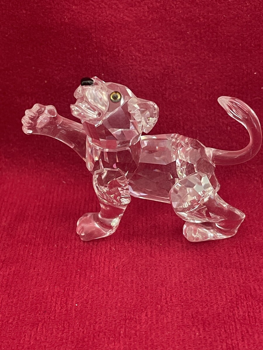 Lion Cub Figurine Swarovski Silver Crystal 7603 NR 000 001