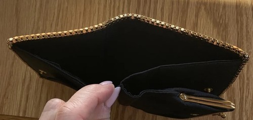 VINTAGE WHITING & DAVIS USA GOLD MESH WALLET COIN PURSE ~ EXCELLENT CONDITION - Picture 9 of 13