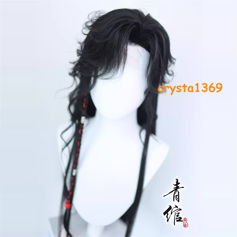 bbanghuang✨ Heaven Official's Blessing Hua Cheng Black Wig Cosplay Hanfu