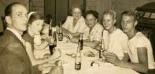 SODA POP PARTY. GROUP PHOTO, 1940-50s. SOLVER PRINT.