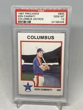 KEN CAMINITI 1987 Procards RC Columbus Rookie Minor League PSA 10 GEM MT POP 16