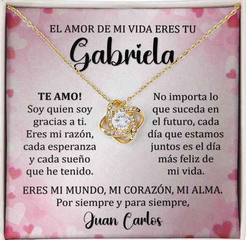 Regalo Para Mujer Mi Amor Novia Cuello Expuesto Oro 18K San Valentín Aniversarios