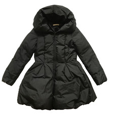 Alice + Olivia Blakeley Puffer Coat Womens Small Black Mid Length Down Filled