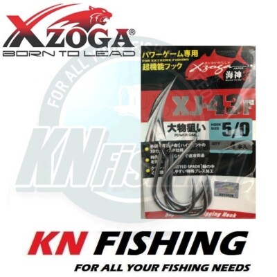 XZOGA XJ43F Power Game Japanese Hooks Extra Strong Sizes 1/0 - 3/0