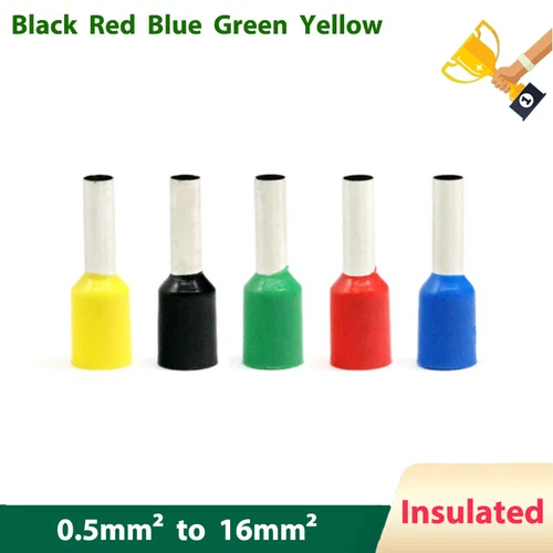 Insulated Connector Cord Wire Crimp End Terminals Bootlace Ferrule Pin 0.5-16mm²