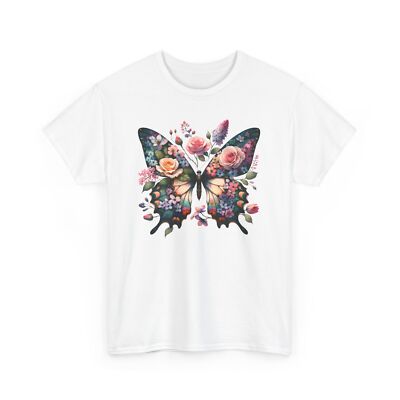 Pastel Colors T-Shirt | Soft Spring Hues & Floral Beauty Tee | Butterfly Shirt