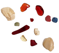 Small pieces of sea glass gems or stones for making Jewelry -Australia WWII Era
