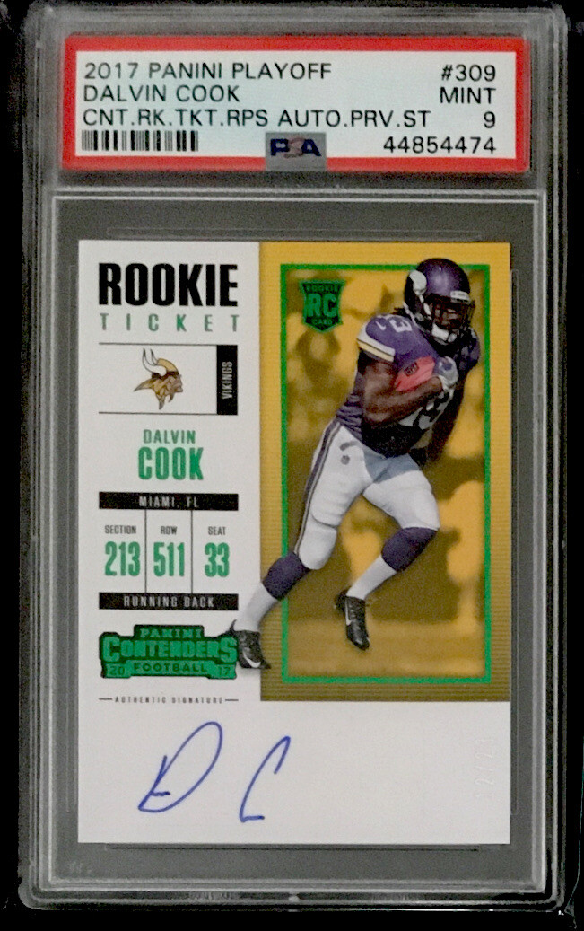 Dalvin Cook Panini Playoff Contenders Rookie Ticket Rps Autograph Preview Set #309 Base