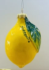 Sorrento Lemon 5’’ Lemon ornament Made/Painted by hand in Italy