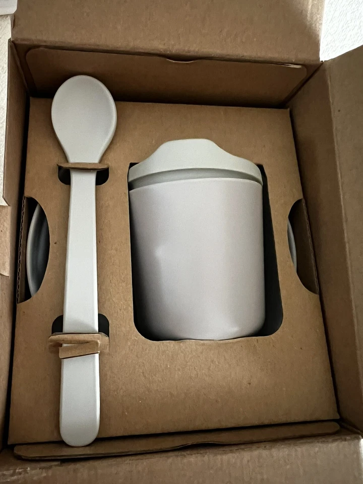 Ekobo Set Pranzo Bambino IN Bambù - Colore Nuage Nuovo Foto 4 de 4