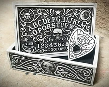 Ouija Jewelry Box, Spirit Board Box, Gothic Jewelry Box, Planchette, Ouija Decor