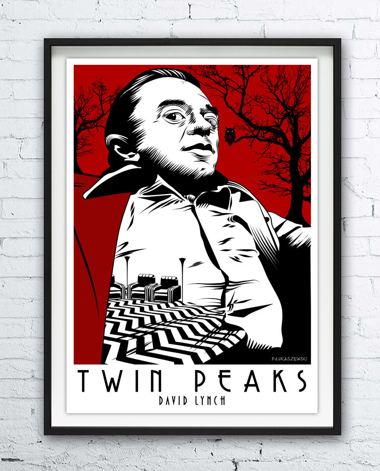 TWIN PEAKS - polish poster DAVID LYNCH [ mulholland drive lost