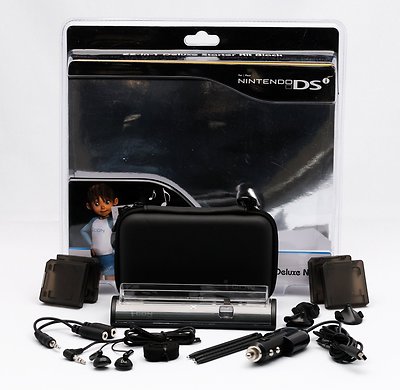 Nintendo DS Case DSi 22-In-1 Deluxe Starter Kit Black, Styluses