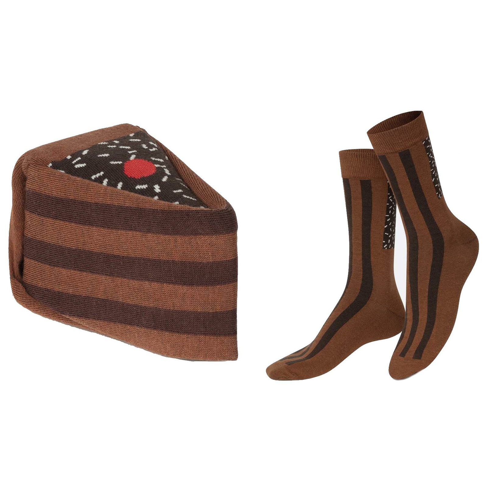 Eat My Socks Novelty Food Unisex Adults One Size Chocolate Cake Socks- 1 Pair