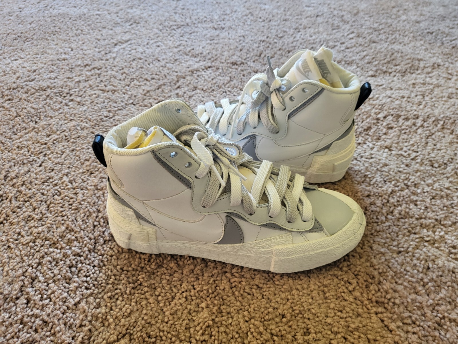 SACAI X NIKE Nike sacai x Blazer Mid Bianco Grigio Taglia USA 5M (6 5W)