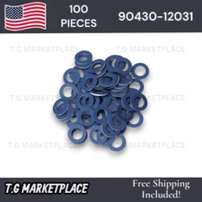 100 PACK: 90430-12031 For Toyota Lexus SCION Oil Drain Plug Washer Gasket
