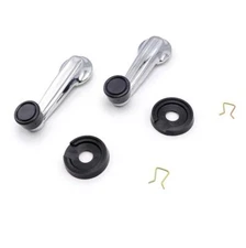 Set Chrome Handle Window Crank Silver For Datsun Nissan 620 Pick up 1972 - 1979