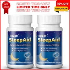 Sleep Aid, Diphenhydramine HCl 50mg, 220 Softgels, Supports Deeper Sleep 2 Packs