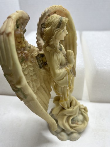 Hermosa estatuilla de ángel vintage con alas móviles que se abren y cierran - Imagen 3 de 14