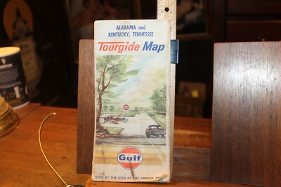 1966 GULF Touring Map Alabama Tennessee Kentucky