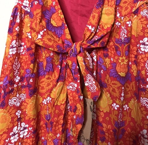 Abel the Label Sz M Smocked Marrakech Summer Lovin Floral Ruffled Maxi Dress - Picture 4 of 5