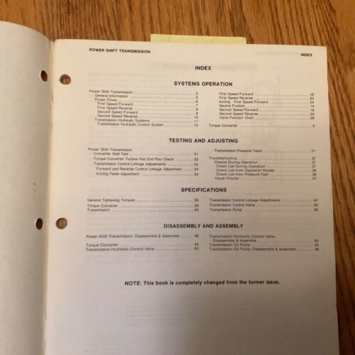 CAT Caterpillar TWO 2-SPEED PS TRANSMISSION SERVICE SHOP MANUAL FORK LIFT TRUCK - Picture 2 of 5