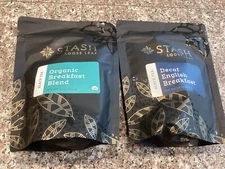 STASH TEA Loose Tea Organic Breakfast & Decaf English Breakfast NIB