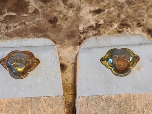 Vintage JAPANESE Wooden Sandals- Red,  Painted Women’s Size 8  3/4" - Picture 13 of 15