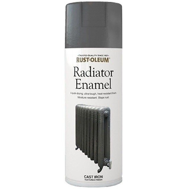 RustOleum Textured Finish Radiator Enamel Cast Iron Colour Spray Paint