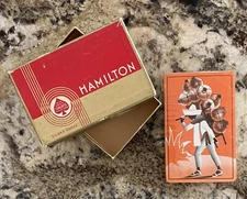 Vintage (1930s) Hamilton playing cards w/ gilded edges, still sealed