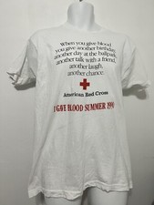 Vintage Single Stitch Made In Usa I Gave Blood 1990 American Red Cross T Shirt