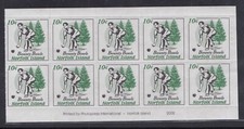 Norfolk Island 2002 - 10c Bounty Bowls Booklet pane of 10 Mint - MUH