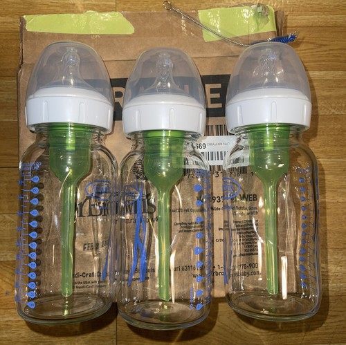 Dr. Brown's Options+ Wide-Neck Glass Baby Bottles, 9 Ounce, 3 Count - Picture 1 of 3