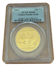 China 2009 Gold 1 oz 500 Yuan PCGS MS69 Panda 3098.26 per troy oz