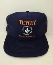 Vintage Tetley Tea Snapback Mesh Trucker Hat Williamsport PA Made In USA