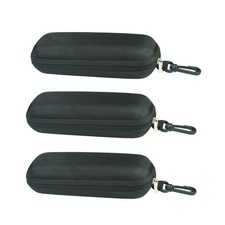 3 Pack Unisex Semi-Hard Shell Eyeglasses Cases, Black