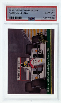 1992 Grid Formula 1 F1 Ayrton Senna #1 PSA 10
