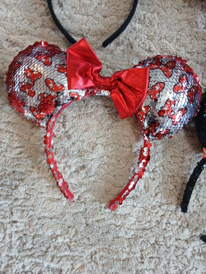 Lote de 9 diademas de nueve orejas de Minnie-Mickey Mouse ideal para disfraces de fiesta de Disney Foto 3 de 4