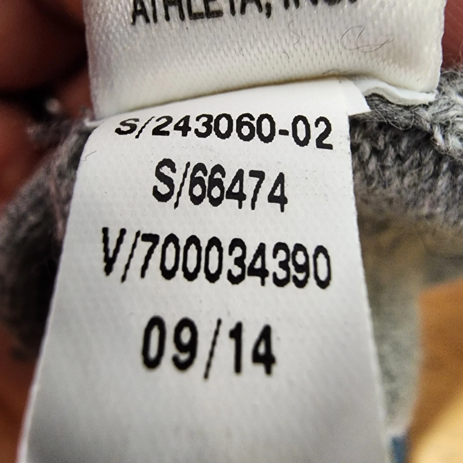 VETEMENTS Abito maglione Athleta CASHMERE Adi Mudra grigio erica collo aperto coccolone XXS