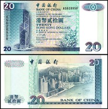 Hong Kong - Bank of China 20 Dollars, 1994, P-329a, UNC