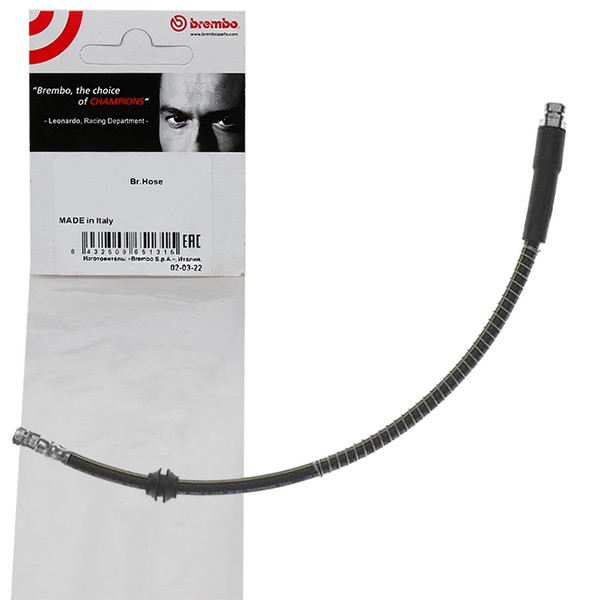 Brembo Bremsschlauch 525Mm Hinterachse Links Rechts Passend FÜR VW Caddy | T 85-image