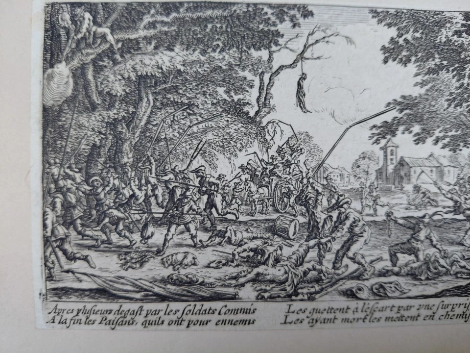 Les Grandes Misères de la guerre #17 Circa 1633 By Jacques Callot Etching - Image 4 of 4