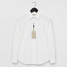 Men Burberry Formal Shirt Slim Fit White Made In Italy Size 38 15