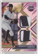 2018 Panini Elite Extra Edition Dual Materials Purple 24/25 Genesis Cabrera f0v