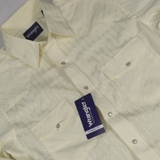 NEW Wrangler Western Pearl Snap Long Sleeve Mens Button-up Shirt Size Small
