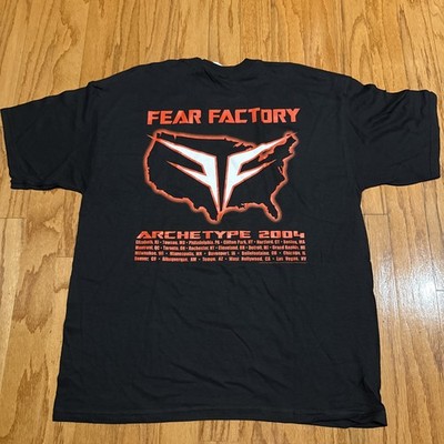 Vintage 2004 tour Fear Factory Red Lettering Logo XL Short Sleeve Band T Shirt