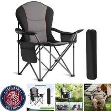 Heavy Duty Oversized Camping Chair with Waterproof Phone Case  Cup Holder
