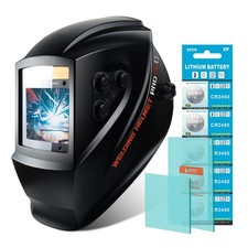 TRQWH Welding Helmet Auto Darkening Large Viewing True Color Solar Powered We...